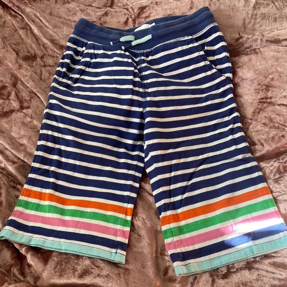 Boden Multicolor Striped Kids Jersey Board Shorts Size 8Y